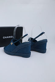 Colestore Chanel Sandals   Washed Denim  Blue - 5