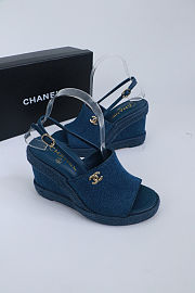 Colestore Chanel Sandals   Washed Denim  Blue - 4
