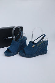 Colestore Chanel Sandals   Washed Denim  Blue - 2
