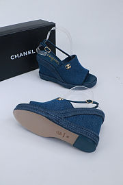Colestore Chanel Sandals   Washed Denim  Blue - 3