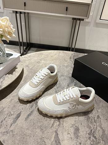 Colestore Chanel Sneakers   Mixed Fibers, Suede Calfskin & Calfskin  Ivory