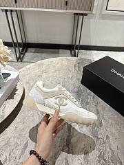 Colestore Chanel Sneakers   Mixed Fibers, Suede Calfskin & Calfskin  Ivory - 5