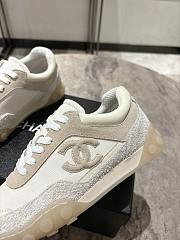Colestore Chanel Sneakers   Mixed Fibers, Suede Calfskin & Calfskin  Ivory - 3