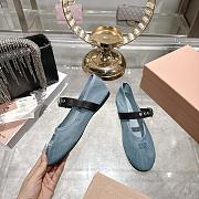Colestore Miu Miu Mesh fabric ballerinas Anise - 6