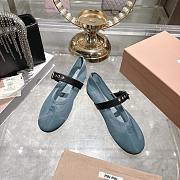 Colestore Miu Miu Mesh fabric ballerinas Anise - 5