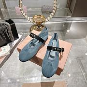 Colestore Miu Miu Mesh fabric ballerinas Anise - 3