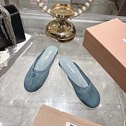 Colestore Miu Miu Mesh fabric slippers Aluminum - 6