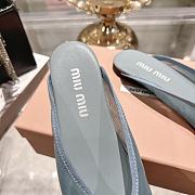 Colestore Miu Miu Mesh fabric slippers Aluminum - 2