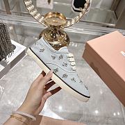 Colestore Miu Miu Embroidered drill sneakers Powder Blue - 3