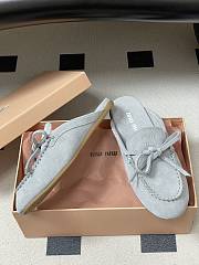 Colestore Miu Miu Suede Deck mules Powder Blue - 5