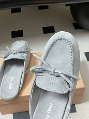 Colestore Miu Miu Suede Deck mules Powder Blue - 4