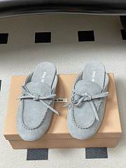 Colestore Miu Miu Suede Deck mules Powder Blue - 3