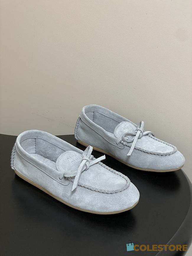 Colestore Miu Miu Suede Deck loafers Powder Blue - 1