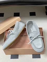 Colestore Miu Miu Suede Deck loafers Powder Blue - 4