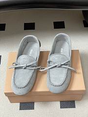 Colestore Miu Miu Suede Deck loafers Powder Blue - 3