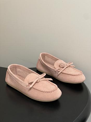 Colestore Miu Miu Suede Deck loafers Peach