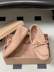 Colestore Miu Miu Suede Deck loafers Peach - 4
