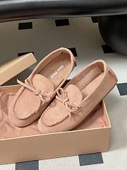 Colestore Miu Miu Suede Deck loafers Peach - 3