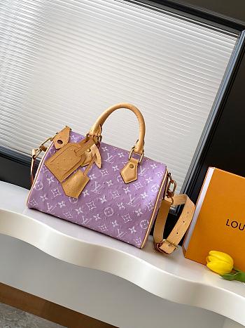 	 Colestore Louis Vuitton Speedy P9 Bandoulière 25 in Ostrich  Lavender 25x15x15cm