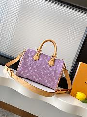 	 Colestore Louis Vuitton Speedy P9 Bandoulière 25 in Ostrich  Lavender 25x15x15cm - 4