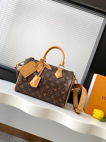 	 Colestore Louis Vuitton Speedy P9 Bandoulière 25 in Ostrich Brown 25x15x15cm