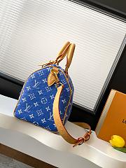 	 Colestore Louis Vuitton Speedy P9 Bandoulière 30 in Ostrich Blue 32x22.5x18cm - 5