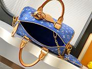 	 Colestore Louis Vuitton Speedy P9 Bandoulière 30 in Ostrich Blue 32x22.5x18cm - 4