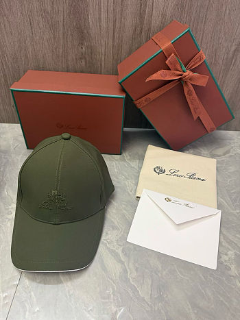 Colestore Loro Piana Baby Logo-embroidered Storm System baseball Cap Green