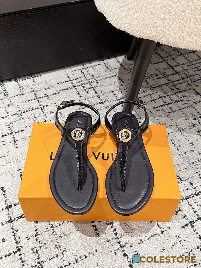 Colestore Louis Vuitton Sunkiss Flat Sandal Black  - 1