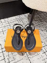 Colestore Louis Vuitton Sunkiss Flat Sandal Black  - 1