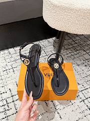 Colestore Louis Vuitton Sunkiss Flat Sandal Black  - 4