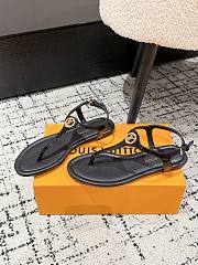 Colestore Louis Vuitton Sunkiss Flat Sandal Black  - 2
