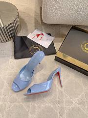 Colestore Christian Louboutin Miss Z Mule 100 mm Mules Patent calf leather Ceruleo  - 1