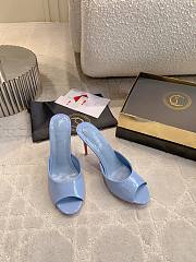 Colestore Christian Louboutin Miss Z Mule 100 mm Mules Patent calf leather Ceruleo  - 4