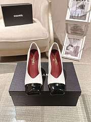 Colestore Chanel Pumps   Lambskin & Patent Calfskin  Ivory & Black - 1
