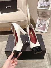 Colestore Chanel Pumps   Lambskin & Patent Calfskin  Ivory & Black - 4