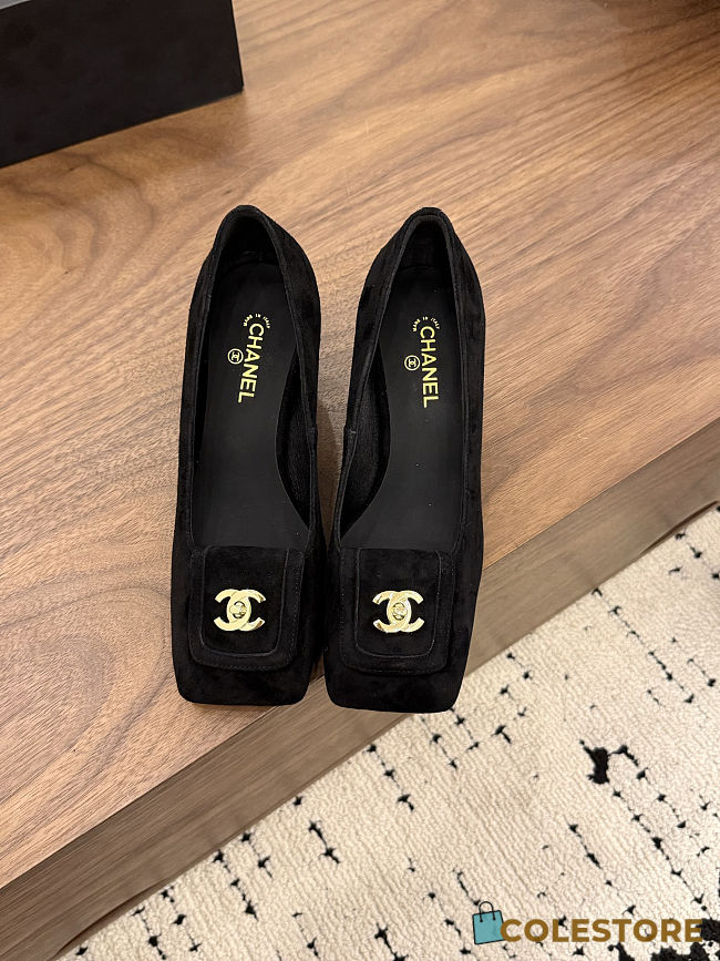Colestore  Chanel Pumps Suede calfskin, black - 1
