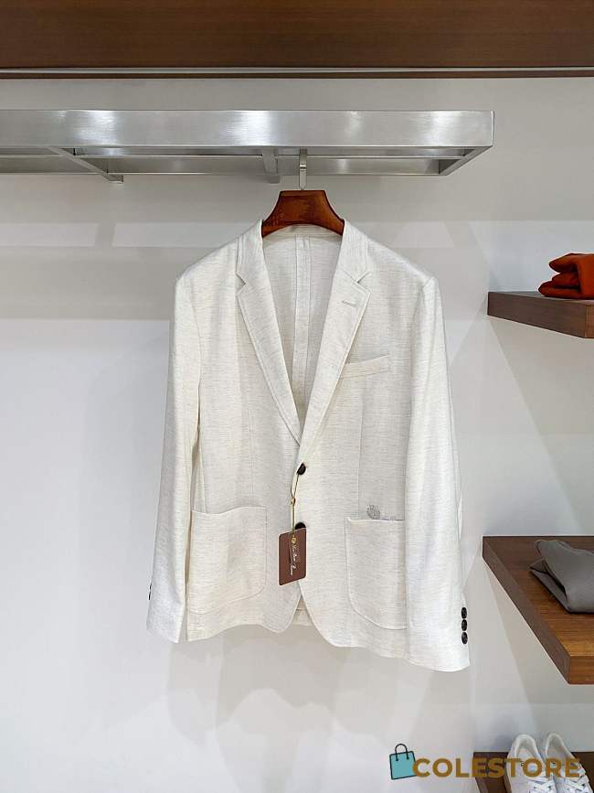 Colestore Loro Piana Blazer  Linen Tencel blend fabric Tender Wall - 1