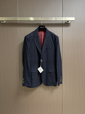 Colestore Brunello Cucinelli Blazer Twill Fabric in Navy Blue