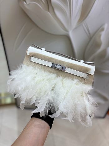 Colestore Hermes Horizon Kelly Pochette White Swift 22cm