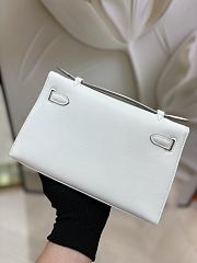 Colestore Hermes Horizon Kelly Pochette White Swift 22cm - 5