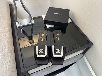 Colestore Chanel Mules Lambskin Black & White