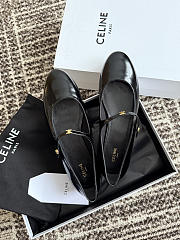 Colestore  Celine City Ballerina In Glossy Calfskin - Black - 4