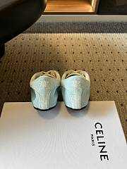 Colestore Celine The Flat Sneaker In Gros Grain, Velvet, Suede Goatskin And Lambskin Light Blue / Optic White - 3