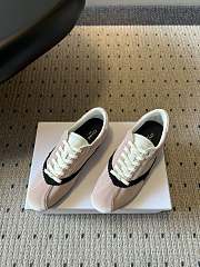Colestore Celine The Flat Sneaker In Gros Grain, Velvet, Suede Goatskin And Lambskin Pink / Black - 6