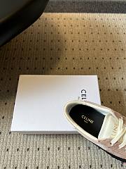 Colestore Celine The Flat Sneaker In Gros Grain, Velvet, Suede Goatskin And Lambskin Pink / Black - 5