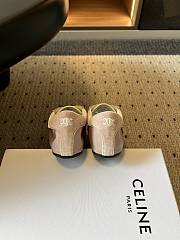 Colestore Celine The Flat Sneaker In Gros Grain, Velvet, Suede Goatskin And Lambskin Pink / Black - 4