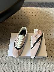 Colestore Celine The Flat Sneaker In Gros Grain, Velvet, Suede Goatskin And Lambskin Pink / Black - 2