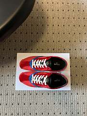 Colestore Celine The Flat Sneaker In Gros Grain, Velvet, Suede Goatskin And Lambskin Red / Electric Blue - 5
