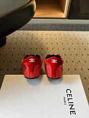 Colestore Celine The Flat Sneaker In Gros Grain, Velvet, Suede Goatskin And Lambskin Red / Electric Blue - 3